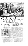 L'opera del grande storiografo modenese Carlo Sigonio: Opera omnia - Milano 1732-37 (sette volumi) L'opera del grande storiografo modenese Carlo Sigonio: Opera omnia - Milano 1732-37 (sette volumi)