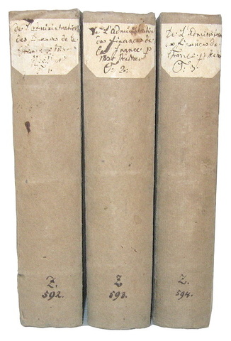 Jacques Necker - De l'administration des finances de la France - 1784 (ricercata prima edizione)