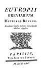 Storia dell'antica Roma: Eutropius - Brevarium historiae romanae - Barbou 1754 (bellissima legatura)