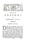 Antonio Genovesi - Lezioni di commercio o sia d?economia civile - Bassano, Remondini 1788