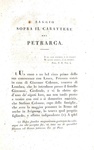 Ugo Foscolo - Saggi sopra il Petrarca - Lugano, Vanelli 1824 (rara prima edizione italiana)