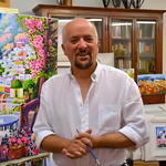 Athos Faccincani - La bellezza di Positano e il racconto dei libri antichi - 2022 (olio su tela) Athos Faccincani - La bellezza di Positano e il racconto dei libri antichi - 2022 (olio su tela)