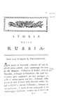 Levesque - Storia di Russia tratta da croniche originali - Venezia 1784 (prima edizione italiana)