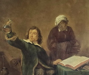David Teniers il Giovane - L'alchimista e i suoi libri - fine del XVIII secolo (olio su tavola)