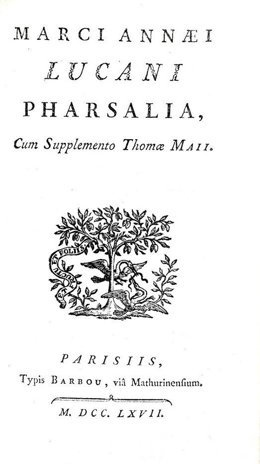 Lucanus - Pharsalia, cum supplemento Thomę Maii - Parisiis, Barbou 1767 (bella legatura coeva) Lucanus - Pharsalia, cum supplemento Thomę Maii - Parisiis, Barbou 1767 (bella legatura coeva)