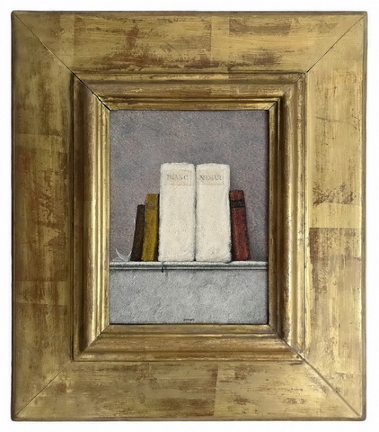 Il 'pittore senza errori': Armodio - Bianco e nero, 1994 (tempera su tavola - con due pubblicazioni)