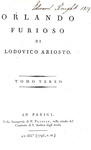 Ludovico Ariosto - Orlando furioso - Parigi 1795 (bellissima legatura - con 92 belle tavole in rame)