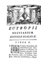 Storia dell'antica Roma: Eutropius - Brevarium historiae romanae - Barbou 1754 (bellissima legatura)