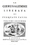 Torquato Tasso - La Gerusalemme liberata con le figure di Bernardo Castelli - 1724 (con 21 tavole) Torquato Tasso - La Gerusalemme liberata con le figure di Bernardo Castelli - 1724 (con 21 tavole)