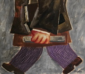 Franz Borghese - Il principe del foro 2005 (olio su tela - certificato e con autentica dell'artista)