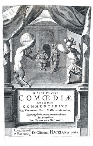 Il teatro nella Roma antica: Plauto - Comoediae accedit commentarius Gronovii 1669 (bella legatura)