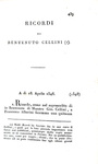 Benvenuto Cellini - Opere [Trattati dell'oreficeria e della scultura] - Milano 1806/1811