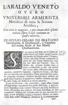 Stemmi e insegne nobiliari: Giulio Cesare de Beatiano - L'Araldo veneto - 1680 (prima edizione)