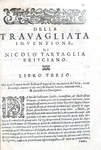 Salvataggio delle navi: Tartaglia - Regola generale da sulevare ogni affondata nave - Venezia 1551