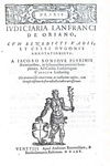 Diritto processuale comune: Lanfranco da Oriano - Praxis iudiciaria - Venetiis 1565