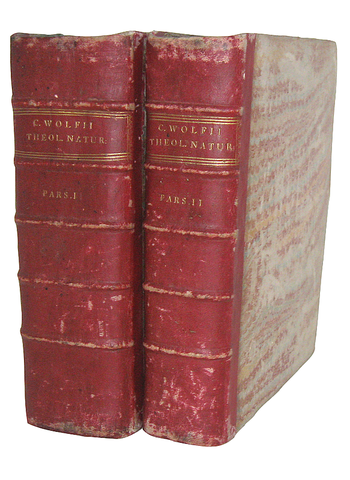 Christian Wolff - Theologia naturalis methodo scientifica pertractata - 1736 (prima edizione)