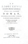 Jean Domat - Le leggi civili nel lor ordine naturale - Venezia, Zatta, 1802/04