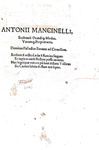 La linguistica nel Cinquecento: Antonio Mancinelli - Opera omnia - Venetiis 1519