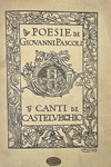 Giovanni Pascoli - Canti di Castelvecchio - Bologna, Zanichelli 1903 (rara prima edizione) Giovanni Pascoli - Canti di Castelvecchio - Bologna, Zanichelli 1903 (rara prima edizione)