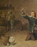 David Teniers il Giovane - L'alchimista e i suoi libri - fine del XVIII secolo (olio su tavola)