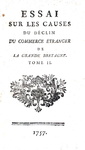 Decker - Essai sur les causes du déclin du commerce étranger de la Grande Bretagne - 1757
