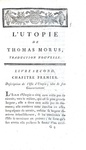 Thomas More - Du meilleur gouvernement possible ou la nouvelle isle d'Utopie - A Paris 1789