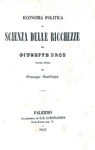 Joseph Droz - Economia politica o Scienza delle ricchezze - Palermo 1853 (prima edizione italiana)