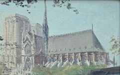 Georges Gerbier - Les bouquinistes a Paris - circa 1940/1950 (olio su tela) Georges Gerbier - Les bouquinistes a Paris - circa 1940/1950 (olio su tela)