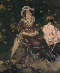 Raffaele Ragione - Dame in lettura al Parc Monceau - 1910 circa (olio su tela applicata a tavola) Raffaele Ragione - Dame in lettura al Parc Monceau - 1910 circa (olio su tela applicata a tavola)