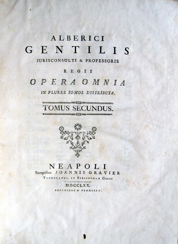 Alberico Gentili - Opera omnia