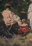 Raffaele Ragione - Dame in lettura al Parc Monceau - 1910 circa (olio su tela applicata a tavola) Raffaele Ragione - Dame in lettura al Parc Monceau - 1910 circa (olio su tela applicata a tavola)