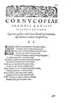 Una celebre enciclopedia cinquecentesca: Ravisius Textor - Officina & cornucopia - Venetiis 1588