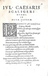 Julius Caesar Scaliger - Poematia ad illustriss. Constantiam Rangoniam - 1546 (rara prima edizione)