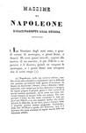 Massime di Napoleone relativamente alla guerra - Bastia 1834 (rara edizione con 2 carte geografiche)
