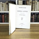 Alberico Gentili - Del diritto di guerra - 1877 (prima edizione in italiano di Antonio Fiorini)