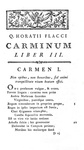 L'opera di Orazio in una bella edizione Barbou: Horatius - Carmina (Satyrarum, Epistolae...) - 1775