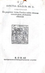 Costituzione di Pio V che disciplina le proprietà dell'Ordine francescano - Roma, Blado 1568