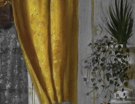 Franz Russ il Giovane - Dame mit buch - 1871 (olio su tela - splendida cornice di met� Ottocento)