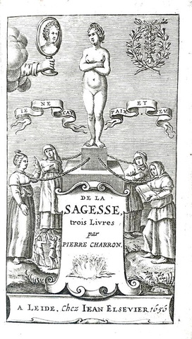 Pierre Charron - De la sagesse trois livres - Elzevier 1656 (stupenda legatura in marocchino rosso)