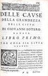 Un classico di politica: Giovanni Botero - Della ragione di Stato - Venezia, Giolito 1598