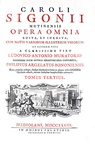 L'opera del grande storiografo modenese Carlo Sigonio: Opera omnia - Milano 1732-37 (sette volumi) L'opera del grande storiografo modenese Carlo Sigonio: Opera omnia - Milano 1732-37 (sette volumi)