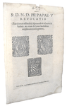 Bolla di Pio V che disciplina i testamenti - Roma, Blado 1571