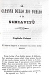 Harriet Stowe Beecher - La capanna dello zio Tomaso - Milano 1852 (rara prima edizione italiana)