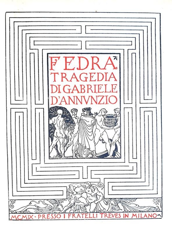 Gabriele D'Annunzio - Fedra. Tragedia - 1909/1927 (legatura di lusso e illustrazioni di De Carolis)