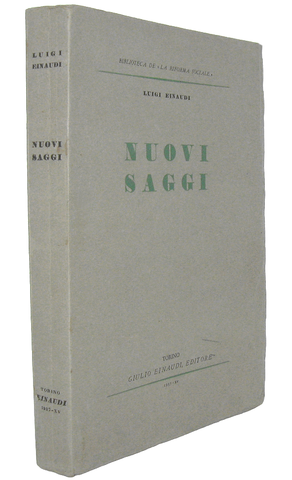 Luigi Einaudi - Nuovi saggi - Torino, Einaudi 1937 (rara prima edizione - es. 82 di 500 numerati) Luigi Einaudi - Nuovi saggi - Torino, Einaudi 1937 (rara prima edizione - es. 82 di 500 numerati)