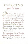 Uno splendido manoscritto devozionale: Esercizj et orazioni da dirsi ogni giorno - fine Seicento