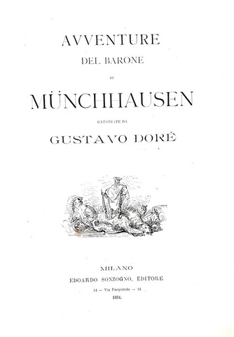 Raspe - Le avventure del barone di Munchausen illustrate da Gustave Doré - Milano, 1894 (figurato)