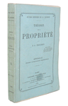 Sul diritto di propriet: Jean Baptiste Victor Proudhon - Theorie de la propriete - Paris 1866