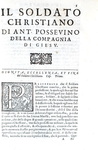 Antonio Possevino - Il soldato christiano, il vero principe e la principessa - Venezia 1604