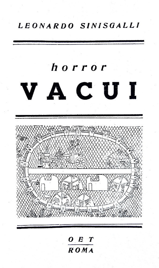 Leonardo Sinisgalli - Horror vacui - Roma, O.e.t. 1945 (rara e ricercata prima edizione)